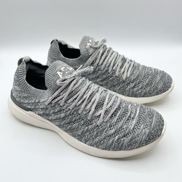 APL Techloom Wave Shoes Smoke Ivory Melange Gray White Running Mens 9 - Picture 16 of 16